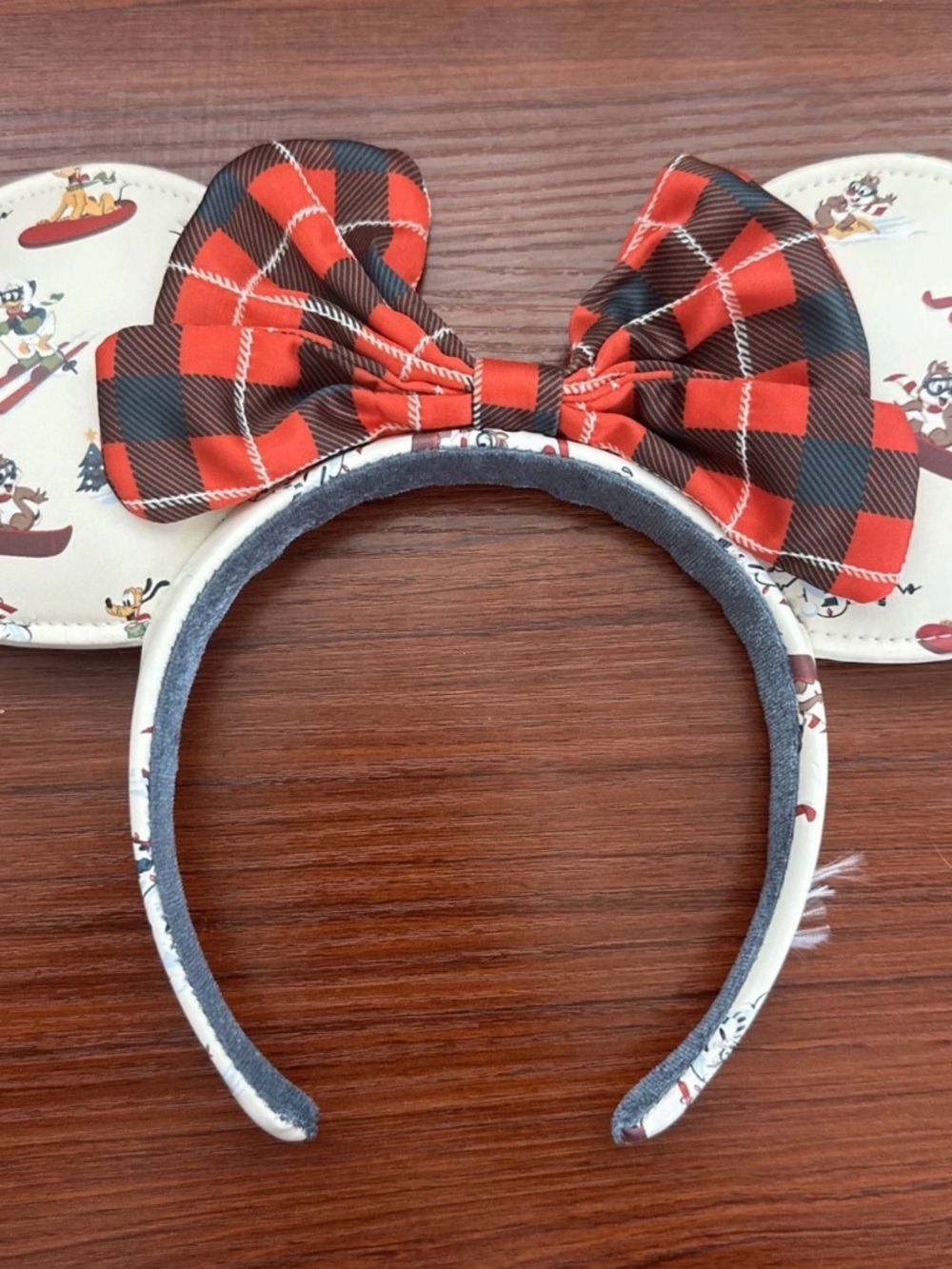 Disney Parks Ski Lodge Snow Mickey Christmas Minnie Mouse Ears Headband